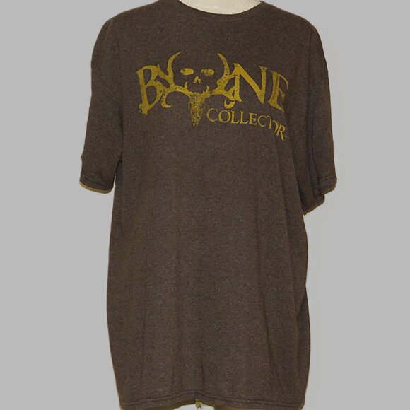 Bone Collector Men's Brown Short Sleeve T-Shirt with Skull Size L 42-44 (C261) - Picture 2 of 6